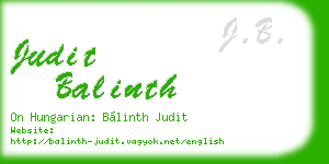 judit balinth business card